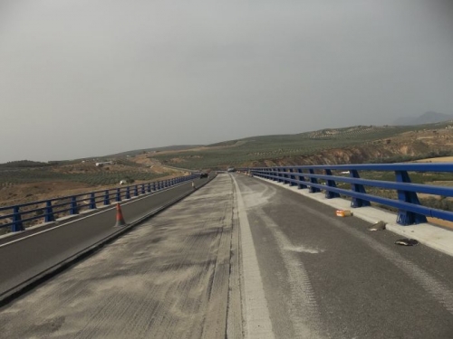 Impermeabilización de tableros de puentes en Autovia de Benamejí