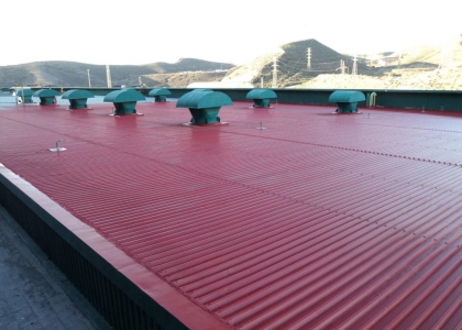Impermeabilización cubierta Edificio Turbina, en Endesa - Carboneras ( Almería )