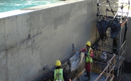 Regeneración de hormigón en cámaras de rotura, en Endesa ( Almería )